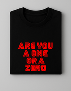 Binary Choice Tee – Red on Black